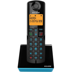 Alcatel S280 duo bleu, Telephone sans fil duo, mains libres, Repertoire 50 noms et numeros fonction blocage des appels indésirab