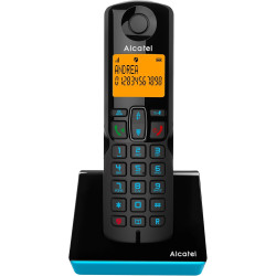 Alcatel S280 noir et bleu, mains libres, fonction blocage des appels indesirables, Repertoire 50 noms et numéros