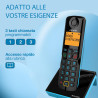 Alcatel S280 noir et bleu, mains libres, fonction blocage des appels indesirables, Repertoire 50 noms et numéros