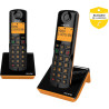 Alcatel s280 duo orange telephone sans fil duo, mains libres, repertoire 50 noms et numeros fonction blocage des appels indésira