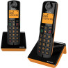 Alcatel s280 duo orange telephone sans fil duo, mains libres, repertoire 50 noms et numeros fonction blocage des appels indésira