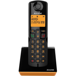 Alcatel s280 duo orange telephone sans fil duo, mains libres, repertoire 50 noms et numeros fonction blocage des appels indésira
