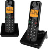 Alcatel S280 duo noir, Telephone sans fil duo, mains libres, Repertoire 50 noms et numeros fonction blocage des appels indésirab