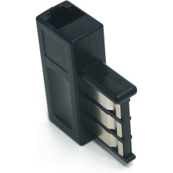 Prise Téléphonique vers RJ11 - Adaptateur Téléphonique avec Connecteur RJ11 - Convient pour la France - Prise T Noire