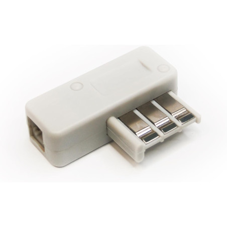 Prise Téléphonique vers RJ11 - Adaptateur Téléphonique avec Connecteur RJ11 - Convient pour la France - Prise T Blanche