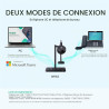 Yealink Casque sans Fil avec Micro WH62 Mono, Portée 160m, Micro Réduction de Bruit, Autonomie 13H, Compatible avec Teams/Zoom/P