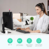 Yealink Casque sans Fil avec Micro WH62 Mono, Portée 160m, Micro Réduction de Bruit, Autonomie 13H, Compatible avec Teams/Zoom/P