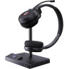 Yealink Casque sans Fil Stéréo WH62 Dual, Portée 160m, Double Micro Antibruit, Autonomie 14h,Idéal Open Space, Compatible Teams/