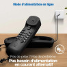 VTech Trimstyle Téléphone filaire avec contrôle du volume de la sonnerie et du récepteur, recomposition du dernier numéro, compa