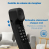 VTech Trimstyle Téléphone filaire avec contrôle du volume de la sonnerie et du récepteur, recomposition du dernier numéro, compa