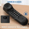 VTech Trimstyle Téléphone filaire avec contrôle du volume de la sonnerie et du récepteur, recomposition du dernier numéro, compa