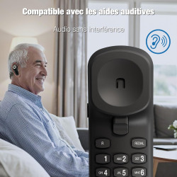 VTech Trimstyle Téléphone filaire avec contrôle du volume de la sonnerie et du récepteur, recomposition du dernier numéro, compa