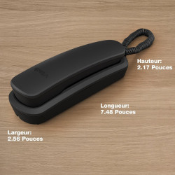 VTech Trimstyle Téléphone filaire avec contrôle du volume de la sonnerie et du récepteur, recomposition du dernier numéro, compa