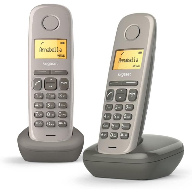 Gigaset A170 Duo - 2 téléphones DECT sans fil - écran avec rétro-éclairage - identification de l'appelant - 18 heures d'autonomi
