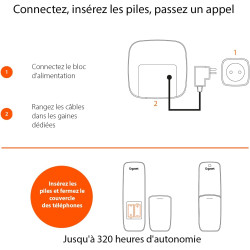 Gigaset A170 Duo - 2 téléphones DECT sans fil - écran avec rétro-éclairage - identification de l'appelant - 18 heures d'autonomi