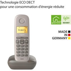 Gigaset A170 Solo Téléphone fixe sans fil DECT/GAP Taupe [Version Française] | Sans fil, [Version française]