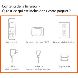 Gigaset A170 Solo Téléphone fixe sans fil DECT/GAP Taupe [Version Française] | Sans fil, [Version française]