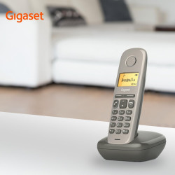 Gigaset A170 Solo Téléphone fixe sans fil DECT/GAP Taupe [Version Française] | Sans fil, [Version française]