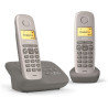 Gigaset AL170A Duo Téléphone fixe sans fil DECT/GAP Répondeur Taupe [Version Française]