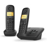Gigaset AL170A Duo Téléphone fixe sans fil DECT/GAP Répondeur Noir [Version Française]