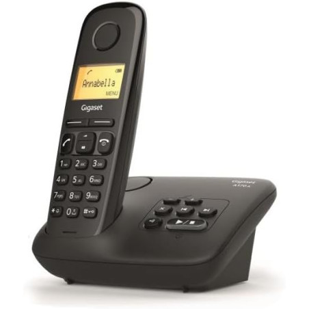 Gigaset AL170A Solo Téléphone fixe sans fil DECT/GAP Répondeur Noir [Version Française]