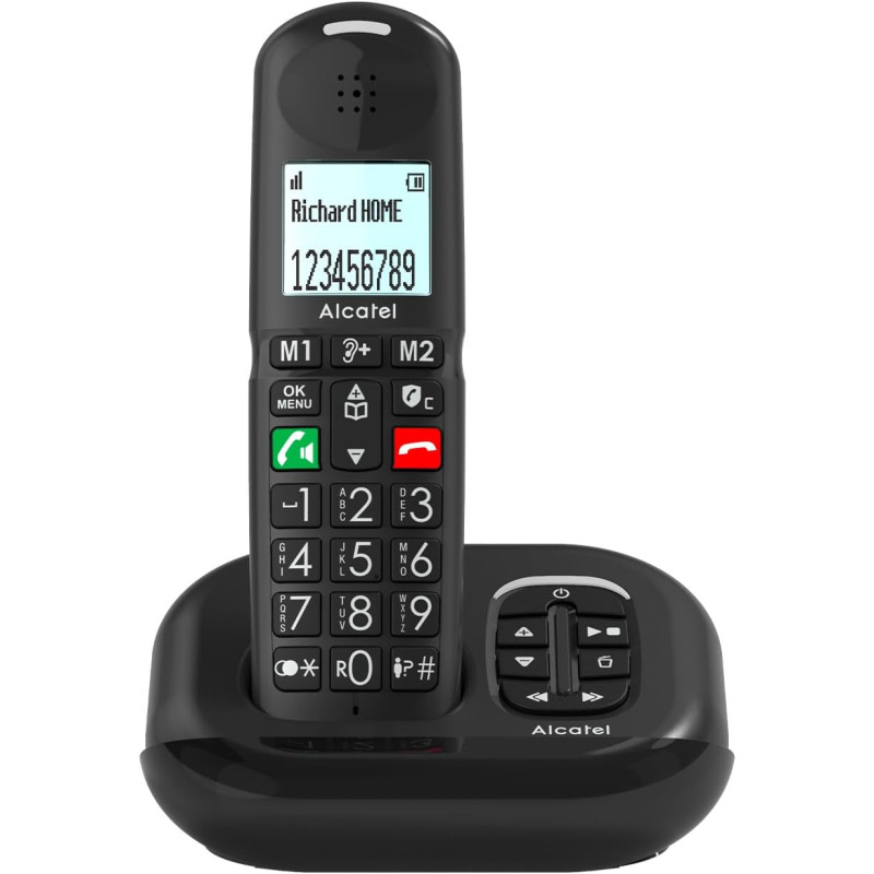 ALCATEL XL685 Voice - Téléphone Fixe sans Fil DECT Senior Format XL avec Répondeur - Écran Haute lisibilité - Grandes Touches - 