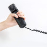Duttek Cordon Telephone, Cable Telephone Fixe Noir, Câble pour combiné de téléphone, Câble spiralé RJ9 de 1 à 3 m de Long déroul