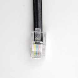 Duttek Cordon Telephone, Cable Telephone Fixe Noir, Câble pour combiné de téléphone, Câble spiralé RJ9 de 1 à 3 m de Long déroul