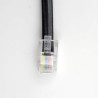 Duttek Cordon Telephone, Cable Telephone Fixe Noir, Câble pour combiné de téléphone, Câble spiralé RJ9 de 1 à 3 m de Long déroul