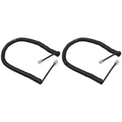 Duttek Cordon Telephone, Cable Telephone Fixe Noir, Câble pour combiné de téléphone, Câble spiralé RJ9 de 1 à 3 m de Long déroul