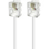 apm Câble ADSL RJ11, 10M, Cordon Téléphonique, Câble Modulaire 6P4C, Câble Plat ISDN DSL VDSL, Prise Téléphone Fixe Modem Intern