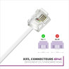 apm Câble ADSL RJ11, 10M, Cordon Téléphonique, Câble Modulaire 6P4C, Câble Plat ISDN DSL VDSL, Prise Téléphone Fixe Modem Intern