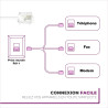 apm Câble ADSL RJ11, 10M, Cordon Téléphonique, Câble Modulaire 6P4C, Câble Plat ISDN DSL VDSL, Prise Téléphone Fixe Modem Intern
