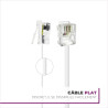apm Câble ADSL RJ11, 10M, Cordon Téléphonique, Câble Modulaire 6P4C, Câble Plat ISDN DSL VDSL, Prise Téléphone Fixe Modem Intern