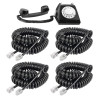 4 Pièces RJ9 Cable Telephon, Spiralé Cordon Telephone Fixe 2.5M | 4P4C PVC Combiné Telephon Câble RJ11 RJ20 Fil Téléphonique pou