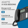 ALCATEL T78 - Téléphone Fixe Filaire - Grand Écran Alphanumérique - Mains Libres - Blocage D'Appel - Indicateur Lumineux Pour Ap