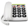 Doro PhoneEasy 331ph Téléphone Fixe pour Seniors avec GrandesTouches, Numérotation Abrégée et Compatible avec Appareils Auditifs