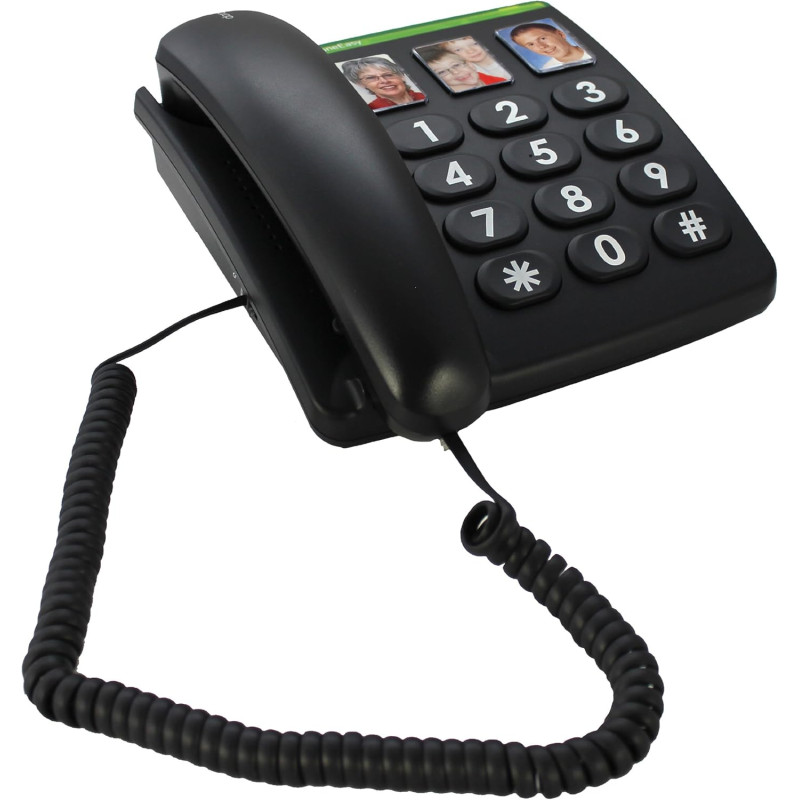 doro téléphone grande touche PhoneEasy331ph noir (import Allemagne)