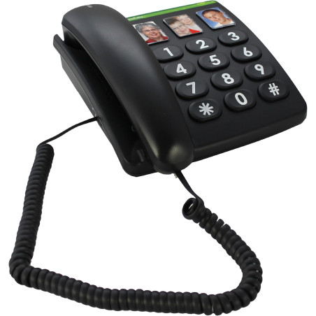 doro téléphone grande touche PhoneEasy331ph noir (import Allemagne)