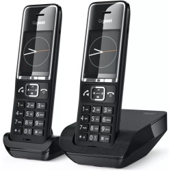 Gigaset téléphone sans fil comfort 550 duo noir, noir