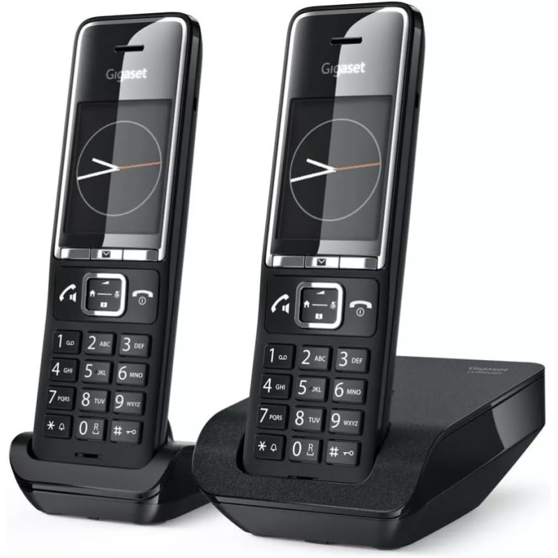 Gigaset téléphone sans fil comfort 550 duo noir, noir