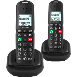 ALCATEL XL685 Duo - Téléphone Fixe sans Fil DECT Senior Format XL - Écran Graphique Haute lisibilité - Grandes Touches - Audio B