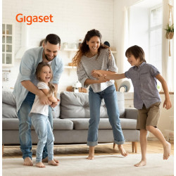 Gigaset Pure 220 téléphone DECT, Blocage d’Appel, Noir Anthracite | Sans fil, mains libres, 80 contacts, aides auditives, [Compa