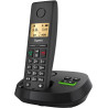Gigaset Pure 220A téléphone DECT, répondeur, Noir Anthracite | Sans fil, blocage d’appel, mains libres, 80 contacts, [Compatible