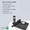 Doro Comfort 4005 téléphone Filaire + téléphone DECT sans Fil avec Répondeur (Noir) [Version Française]