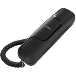 ALCATEL T06 - Téléphone Fixe Filaire - Design Ultra Compact - Fixation Murale - Touche Rappel - Noir