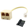 Cable RJ11, Adaptateur Telephone Fixe pour Box 10 Cm, Adaptateurs de Câble Téléphonique avec Répartiteur de Prise RJ11 6P4C, Rép
