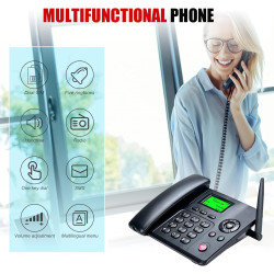 Lychee Téléphone Fixe sans Fil GSM Quadri-Bande sans Fil - Double SIM, Prise en Charge multilingue(Y Compris Le français),Grand 