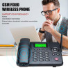 Lychee Téléphone Fixe sans Fil GSM Quadri-Bande sans Fil - Double SIM, Prise en Charge multilingue(Y Compris Le français),Grand 