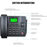 Lychee Téléphone Fixe sans Fil GSM Quadri-Bande sans Fil - Double SIM, Prise en Charge multilingue(Y Compris Le français),Grand 